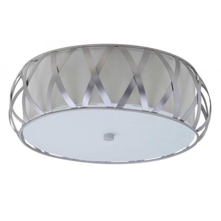 Safavieh 15.4 in. dia. Charing 2 Light Chrome Cross Flush Mount, Chrome LIT4191B